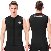 3mm Neoprene Wetsuit Top Vest Thermal Warm Sleeveless Vest for Diving Surfing Swimming Sailing