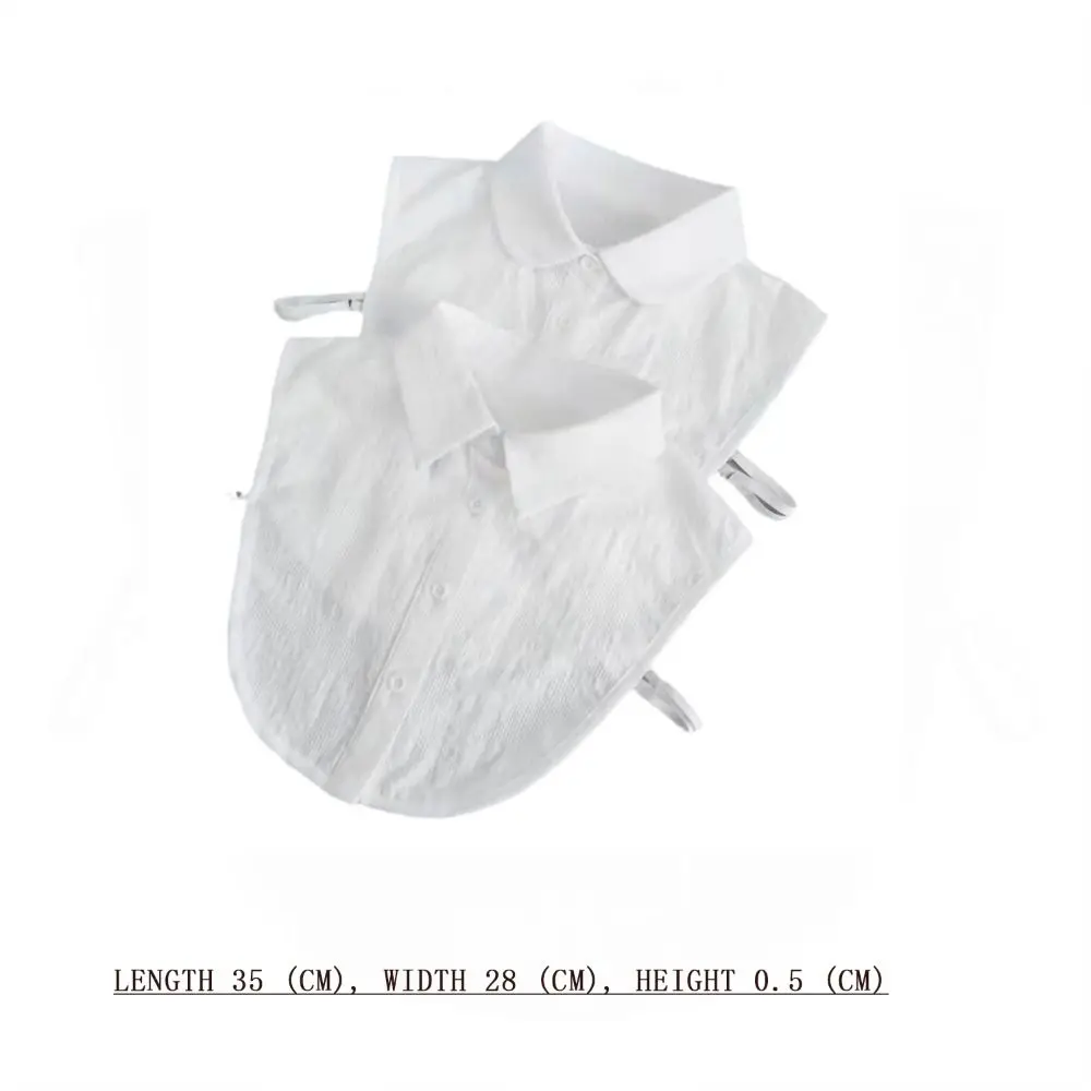 قميص قطني عتيق بياقة مزيفة قابلة للفصل من الدانتيل للسيدات وياقة مزيفة وإكسسوارات ملابس بلوزة قابلة للتعديل وياقة كاذبة للنساء #5