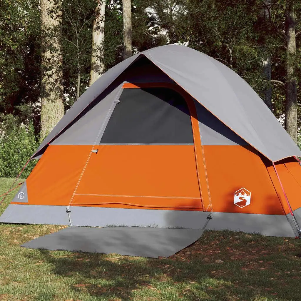 3-Person Waterproof Orange Dome Camping Tent - Easy Setup for Outdoor Adventures