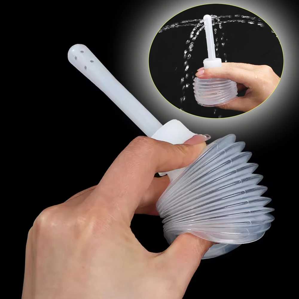 10-50pcs 200ML 8 Holes Vaginal Douche Disposable Vaginal Anal Douche Retractable Wash Cleaning Anus Clean irrigator