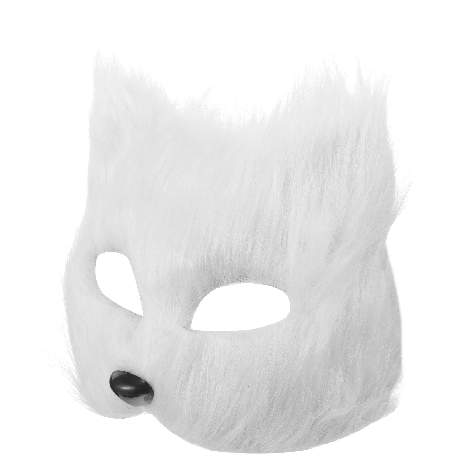 

Cat Mask Plush Furry Fox Masks Wolf Animal Cosplay Half Face Mask Therian Mask Costume Props Masquerade Carnival Easter Party