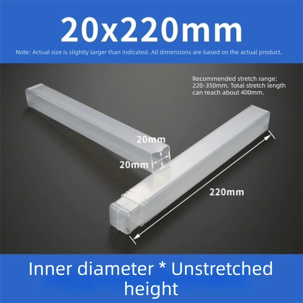 5pcs New Square Drill Bit Packaging Boxes Telescopic Plastic Packaging Box Transparent Storage Boxes Accessories Storage