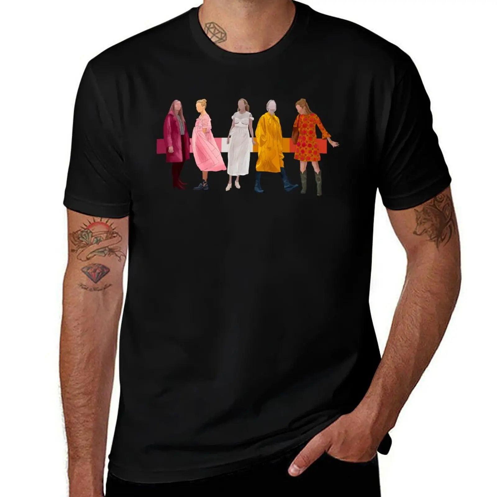 Villanelle lesbian flag T-Shirt Street Art Print Tee Shirt T-Shirt