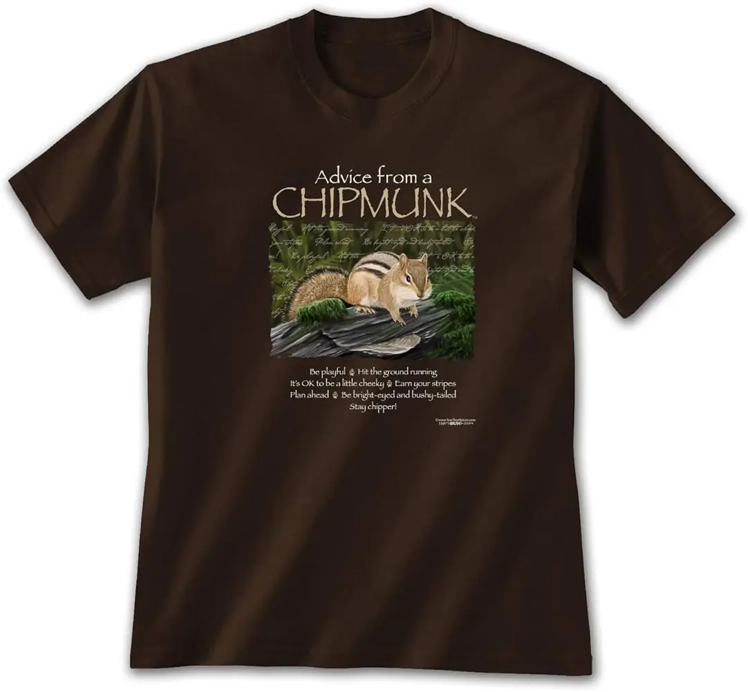 Earth Sun Moon  a Chipmunk T-Shirt, Dark Chocolate  High Quality 100%Cotton Short Sleeve