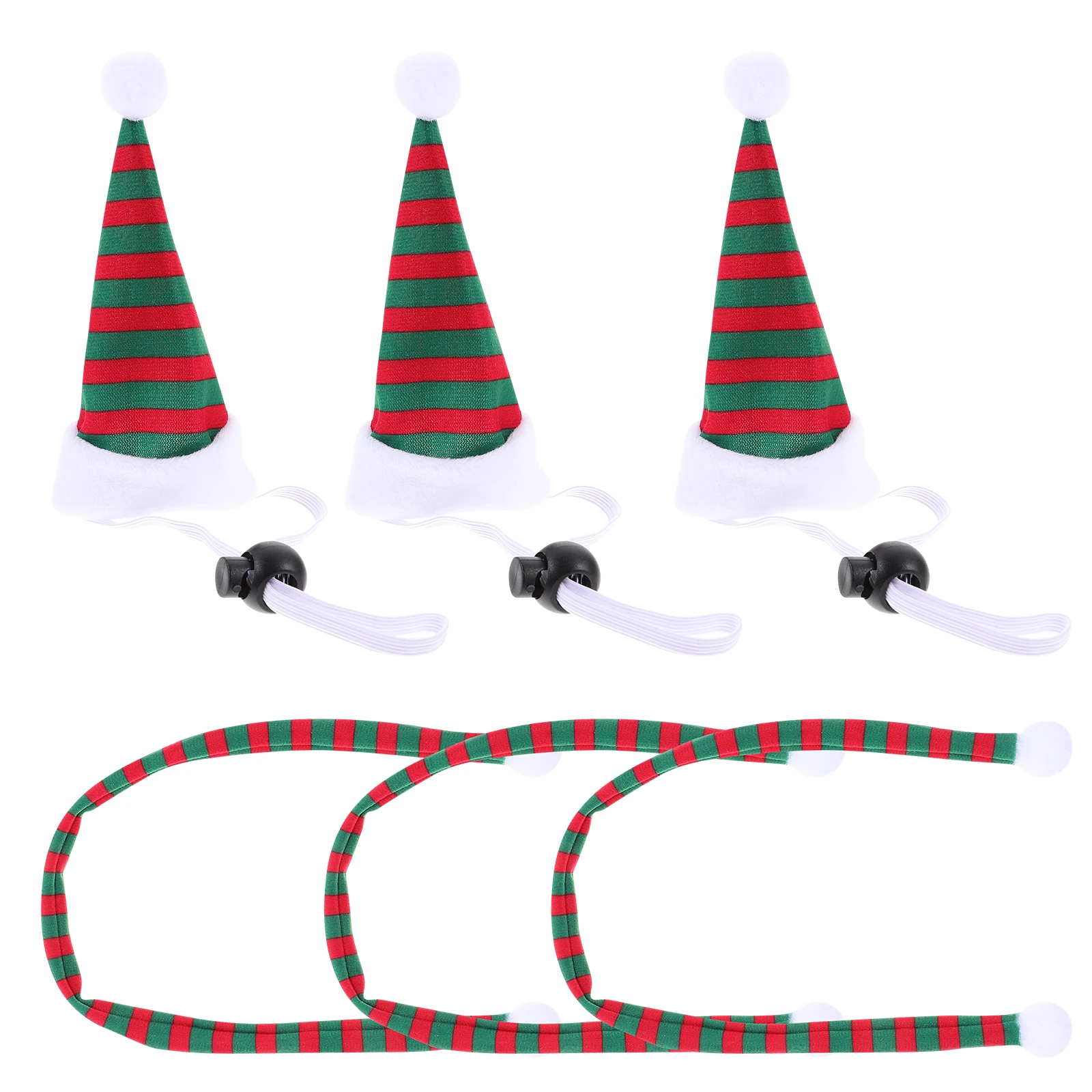

1 Set Hat Scarf Costume Lightweight Party Decoration Accessories Durable Comfortable Santa Set For Cat Small Cosplay Supplies