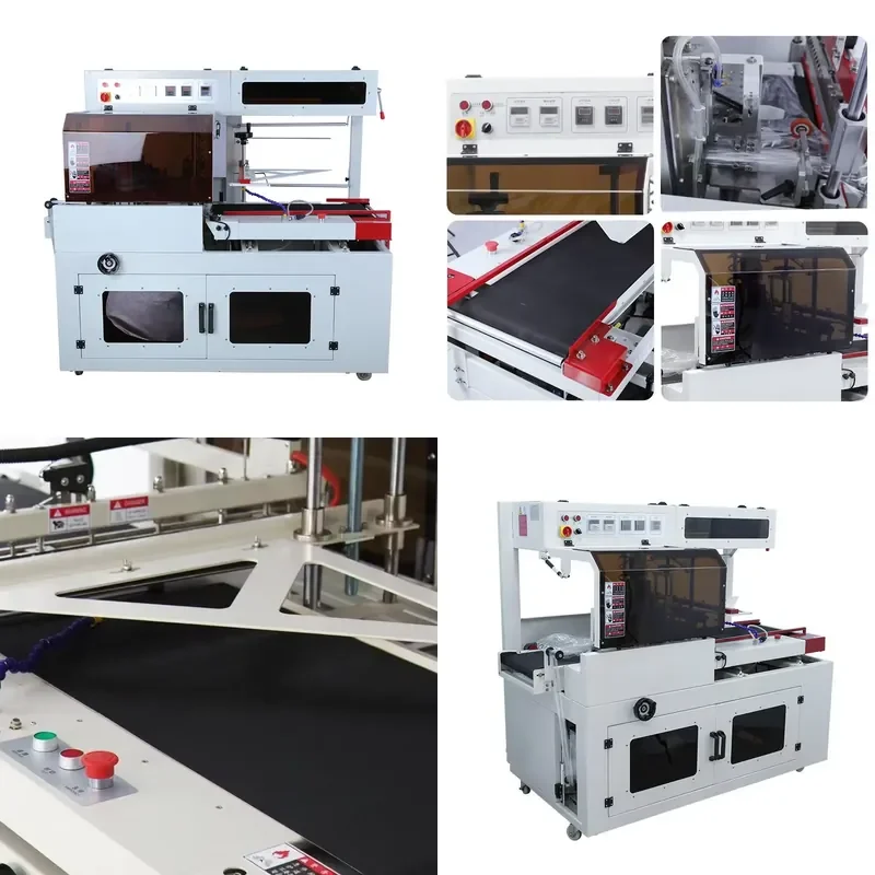 Automatic POF PVC Film Shrink Wrapping Machine with Sealer and Cutter for Tableware Plastic Tissue Paper Book Toy Packaging