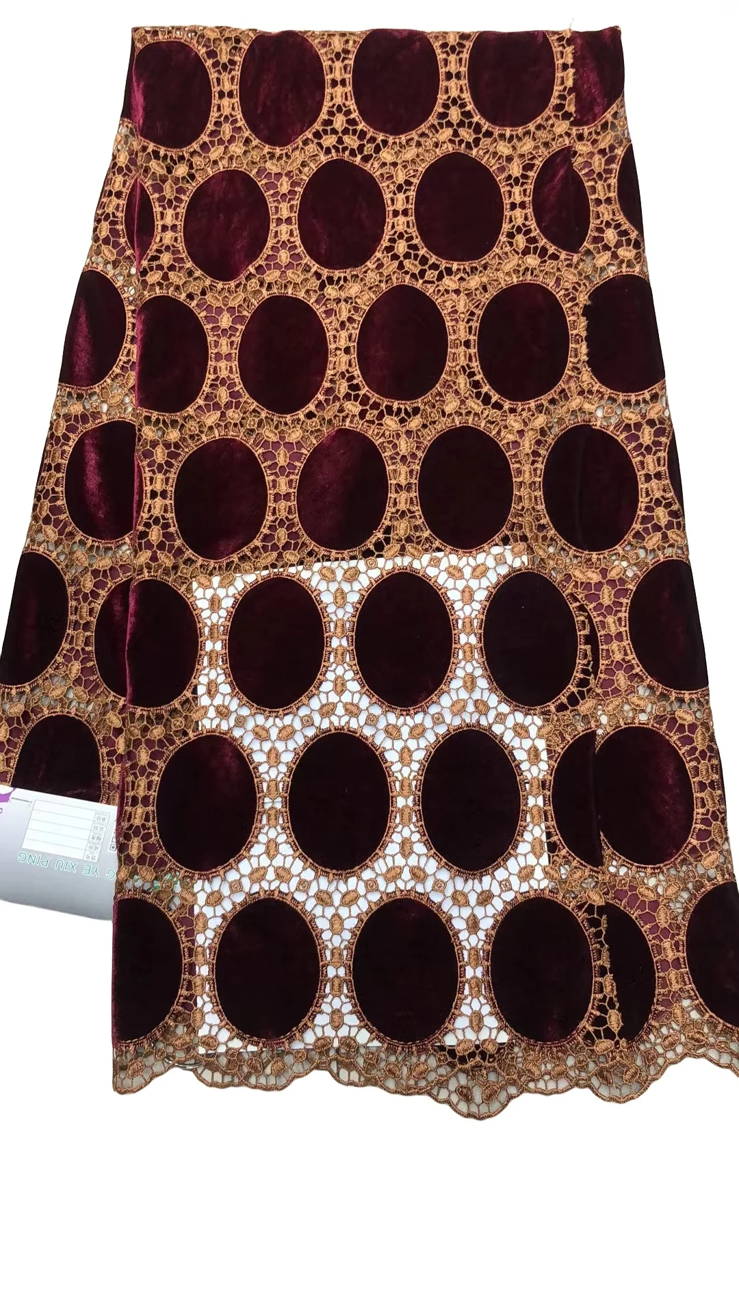 5Yards 2024 Delicate Elegant Latest High Quality Very Soft Austria Embrodered Velvet Fabric For Party Evening Dress NN_2668Z