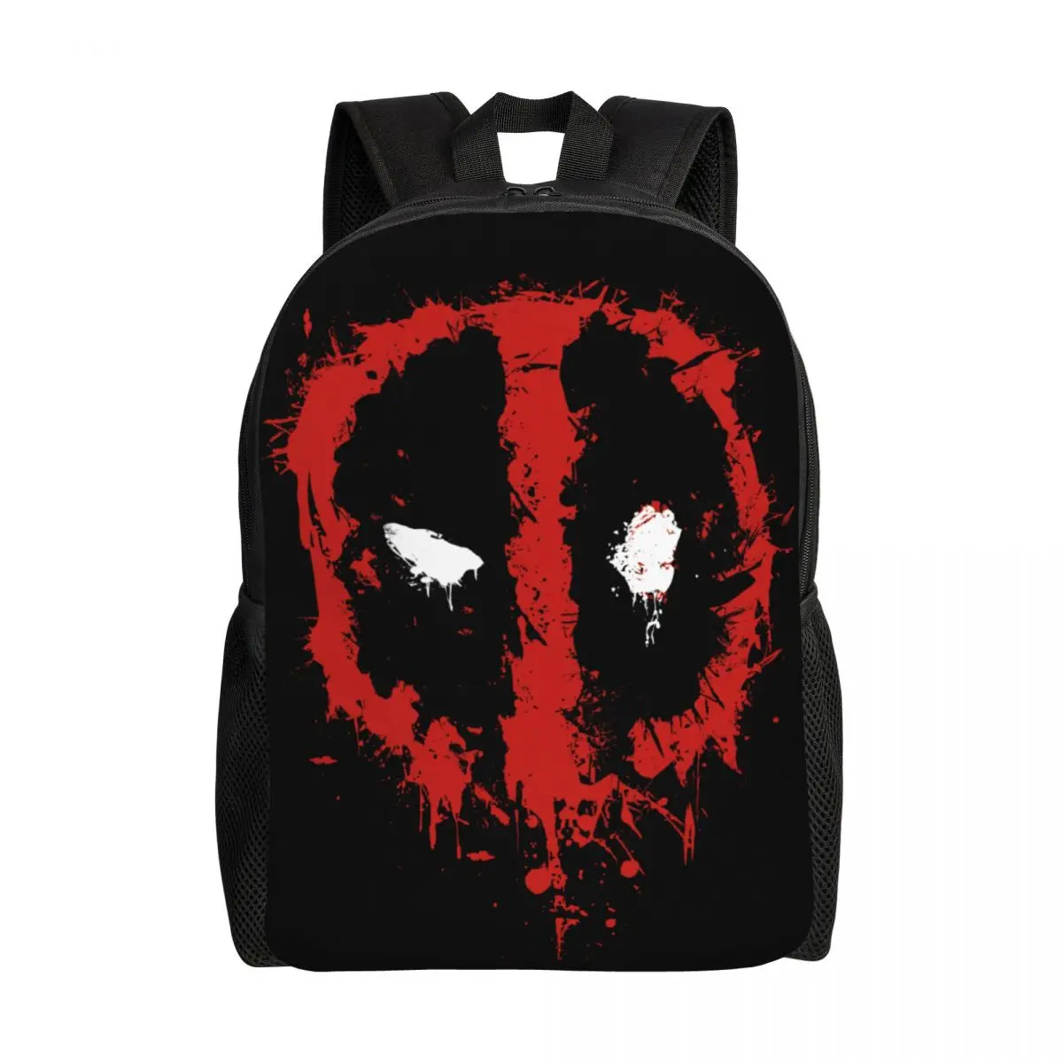 Custom Deadpool Splatter Backpack for Women Men Water Resistant College School Bag Print Bookbag