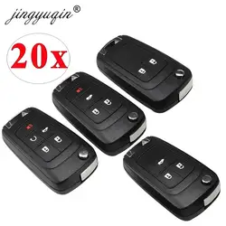 Jingyuqin 20 pz/lotto 2/3/4/5 pulsanti Flip pieghevole chiave dell'automobile Shell per Chevrolet Cruze caso chiave a distanza Keyless Fob Uncut HU100 lama