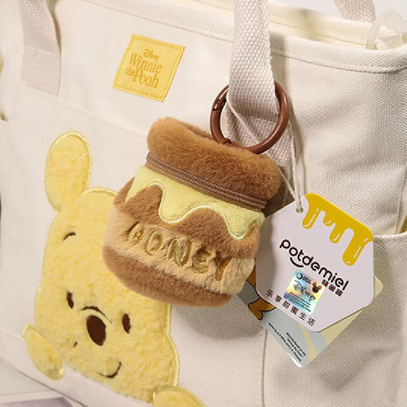 Disney Original Winnie The Pooh Pendant Kawaii Bee Bear Large-capacity One Shoulder Bag Cartoon Anime Portable Girls Handbag