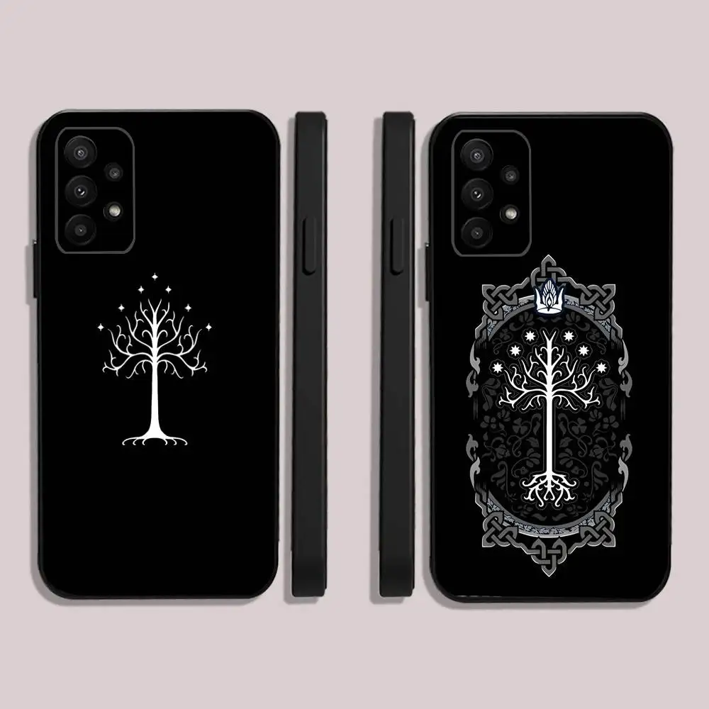 

White Tree of Gondor Phone Case For Samsung S25,23,22,30,24,10,9,Ultra,Plus,Lite,FE,5G Black Soft Case