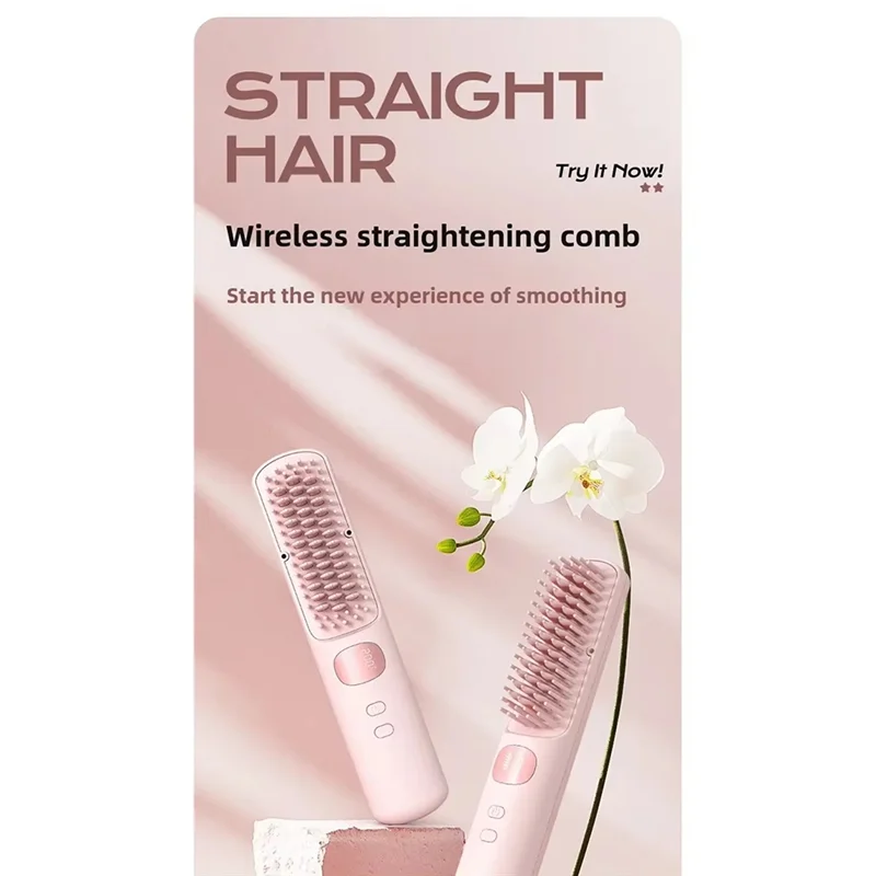 A99G-Portable Wireless Hair Straightener Dual-Purpose Styling Comb Styling Comb For Curling 4
