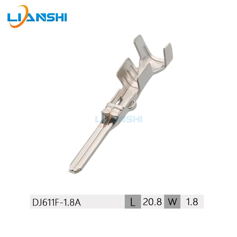 100Pcs 171661-1 DJ611F-1.8A Automotive Terminal 16-20AWG Crimp Tab Connector For BYD DMI EV Wire Harness