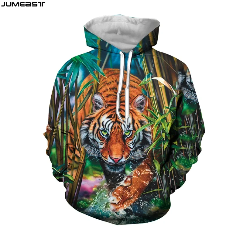 

Jumeast Men's Hoodies Animal Tiger Women's Sweatshirt Oversized Coat Streetwear Harajuku Tracksuit Funny Spring Autumn Pullover