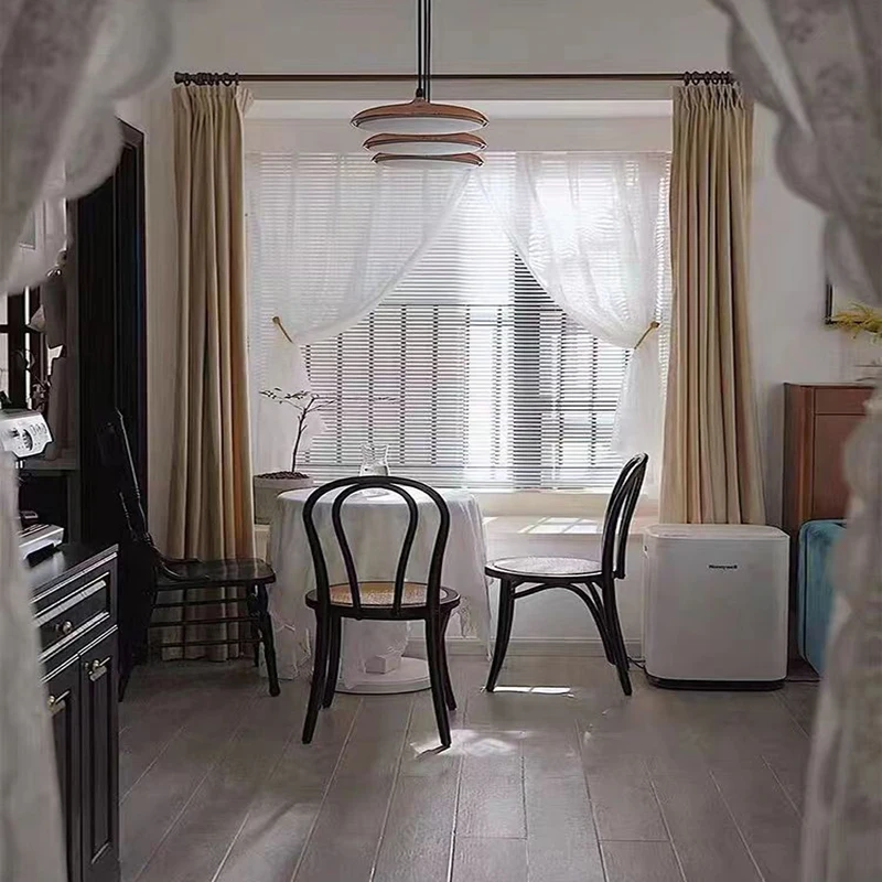 Haushalt Retro Esszimmers tühle Restaurants Cafés Rückenlehnen Rattan gewebte Stühle Freizeit Massivmode Holz hocker