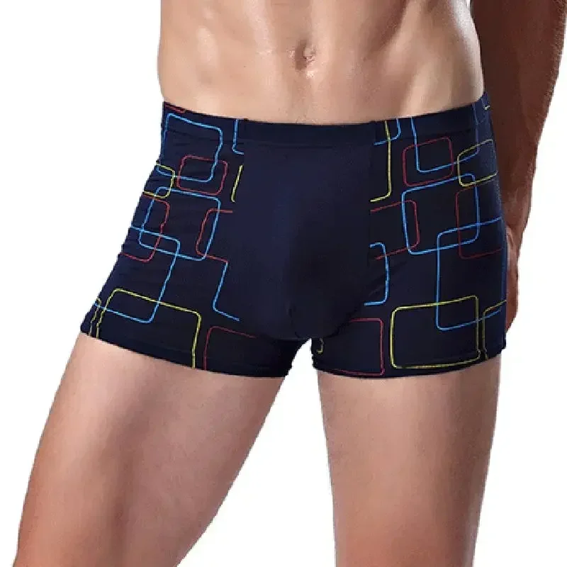 Calções boxer dos homens modal roupa interior sexy listrado boxers respirável fibra de bambu calcinha masculina underwears L-7XL