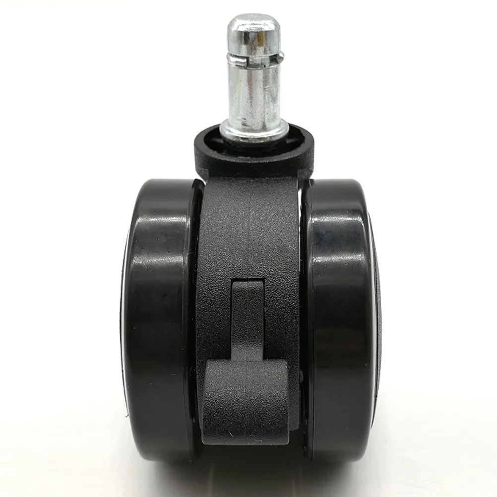 5Pcs Brake Furniture Casters Office Chair Wheels Polyurethane Smooth Rolling Replacement Wheel Casters for Office Chairs