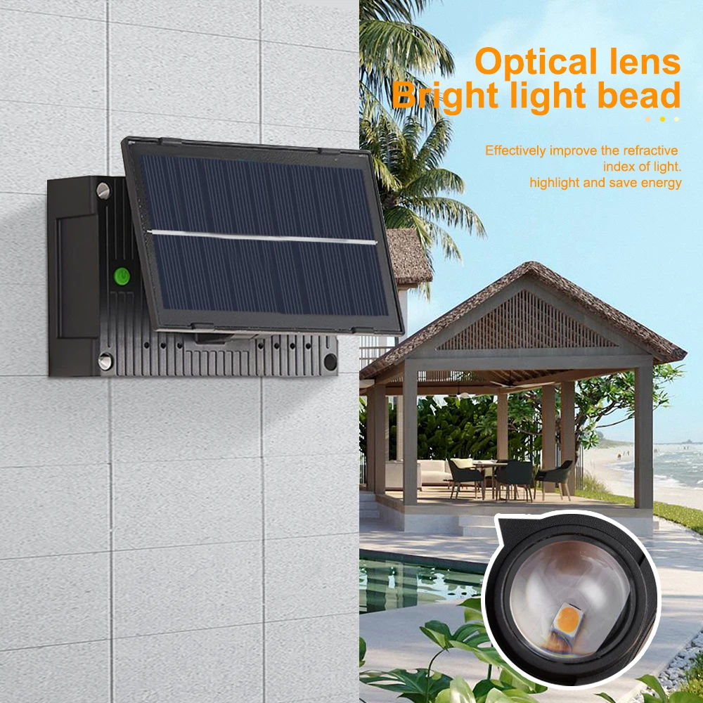 Imagem -03 - Impermeável ao ar Livre Solar Fence Lamp Luz de Parede Deck Decorativo Spotlight Luz Quente para Quintal Quintal Garagem Jardim Led 8led