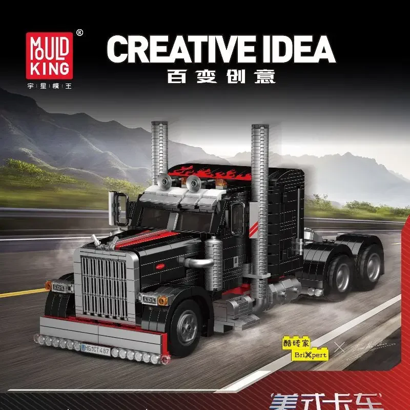 

Mould King 10037 American Muscle Truck Peterbilt Boys Assembly Building Block Toy Gift