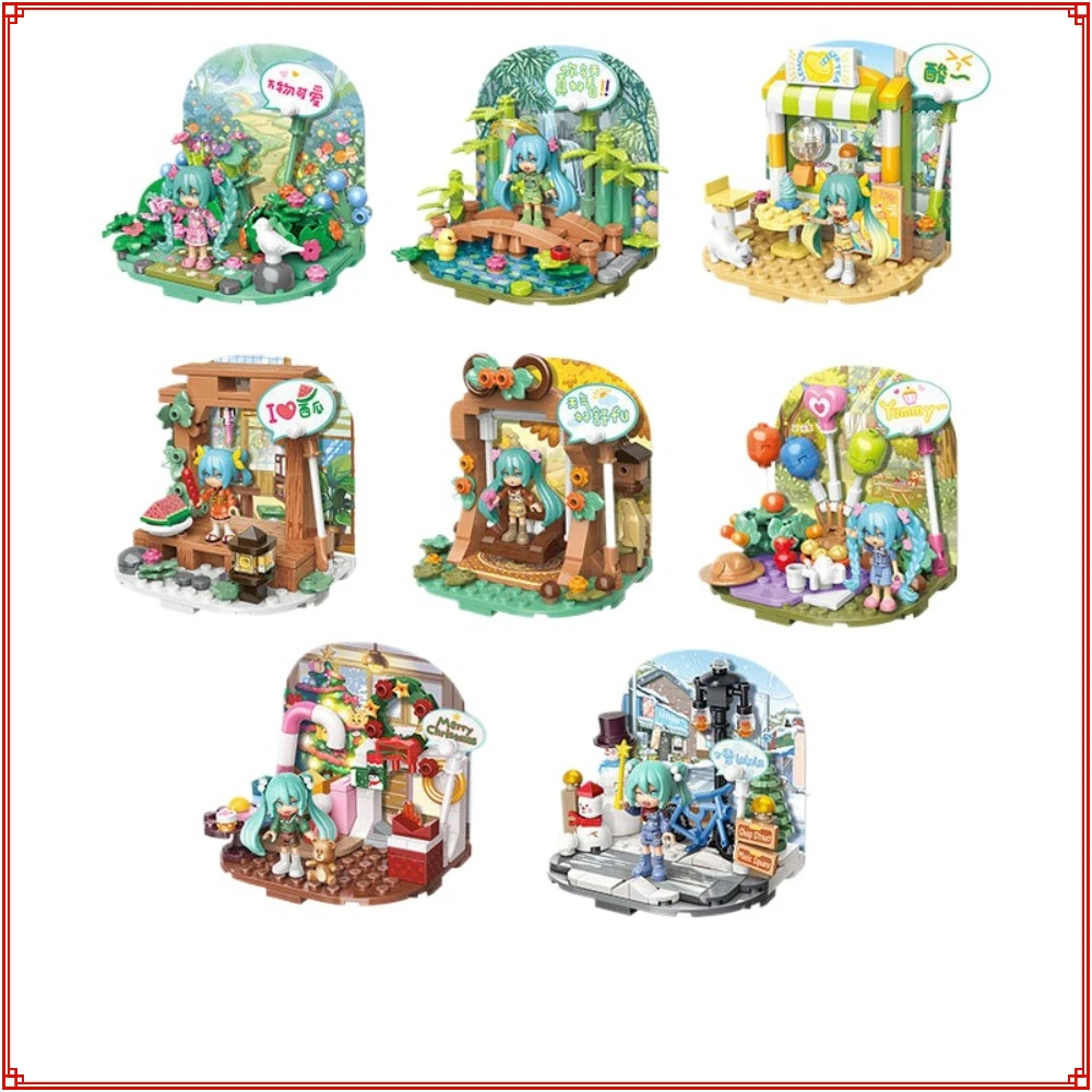 

Keeppley Building Blocks Hatsune Miku's Changeable Genie Assembly Educational Toys Ornament Model Decoration Boys Girls Gifts