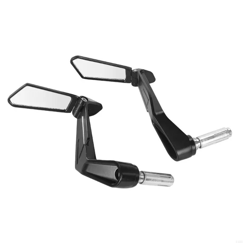 D5BE Commuters Friendly Motorcycle Rear View Mirror Adjustable Rotating Handlebar Side Mirror Universal