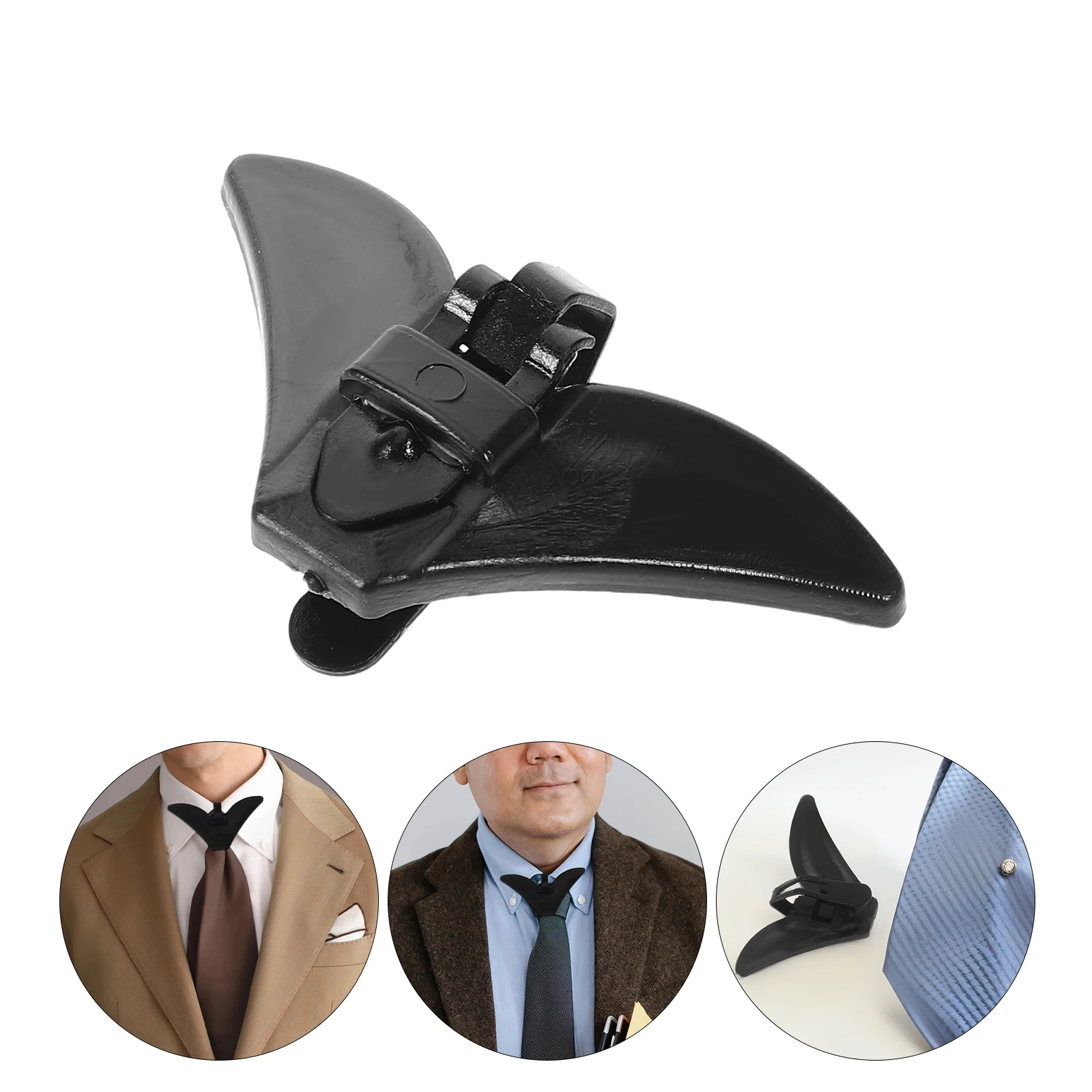 

15Pcs Men Tie Clips Necktie Collar Clasp Bowtie Fastener for Formal Business Weddings Minimalist Metal Tie Pins Black