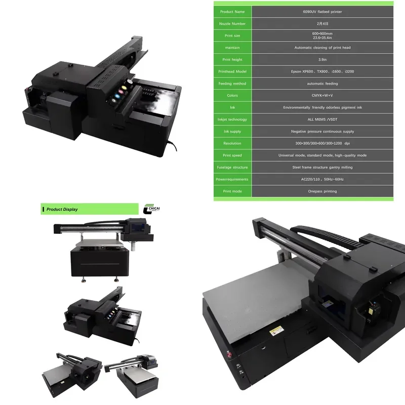 Chicai A1 A2 A3 A4 A5 Laminated Full Plate Automatic Label Cylinder Bottle Printer Digital Advertising Photo Uv Molding