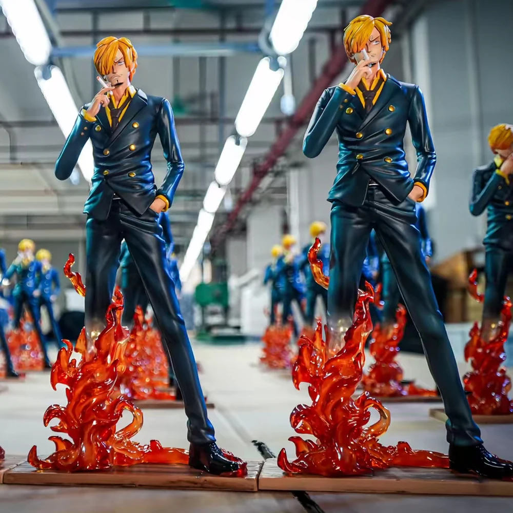 24 cm/9.4in JT C2 Sanji Anime One Piece Sanji Action Figure Diavolo Windleg Sanji Pvc Statua Collezione Ornamento Giocattoli Regali di compleanno