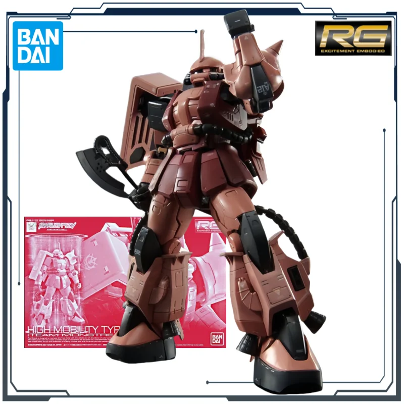 BANDAI Original RG versión exclusiva por Web tipo muy móvil ZAKU II 1/144 Anime modelo de ensamblaje juguetes regalo para niños coleccionables