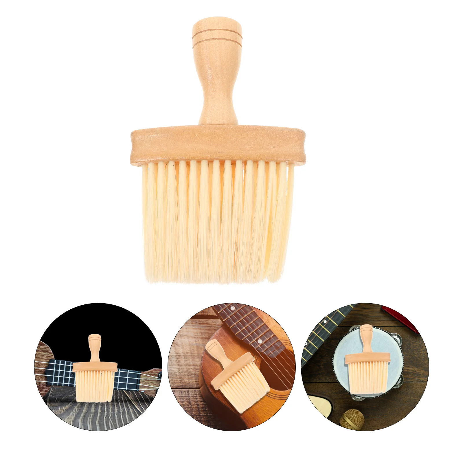 

6Pcs Instrument Cleaning Brush Guitar Piano Drum Set Plastic Handle Durable Acoustic Cleaner Guitar Fret String Eraser