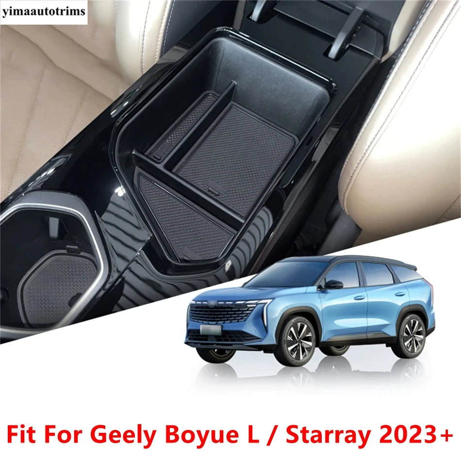 Center Console Armrest Storage Box Container Pallet Phone Holder Tray Interior Accessories For Geely Boyue L / Starray 2023 2024