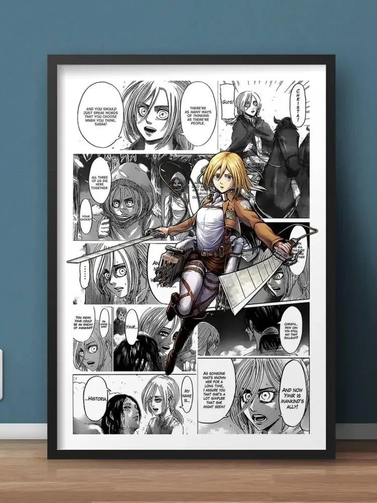 Japan Anime Attack on Titan Poster  Cartoon Posters Canvas Painting Wall Art for Home Decor Popular Pictures for Living Room