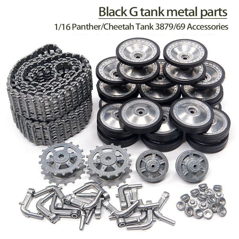 1/16 Panther/Cheetah Tank 3879/3869 Accessories Metal Track Set Drive Wheel Inducer Road Wheel Rocker Arm