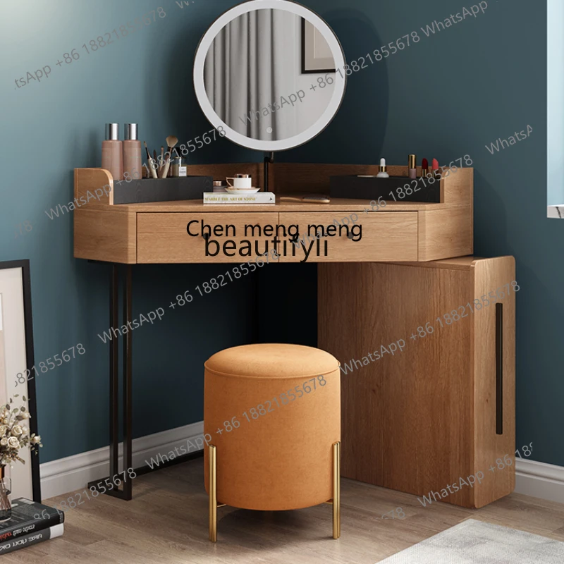 Modern Light Luxury Nordic Dresser Corner Cabinet New Dresser Bedroom Corner Desk Makeup Table