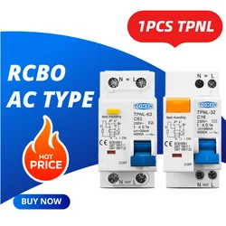 DPNL 1P+N 6A 10A 16A 20A 32A 63A 230V~ 50HZ/60HZ Residual current Circuit breaker with over current and Leakage protection RCBO