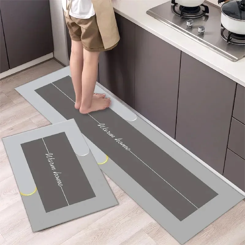 VIKAMA Modern Minimalist Personalized Bathroom Kitchen Doorway Durable Soft Carpet Non-slip Dirty Resistant Home Decoration