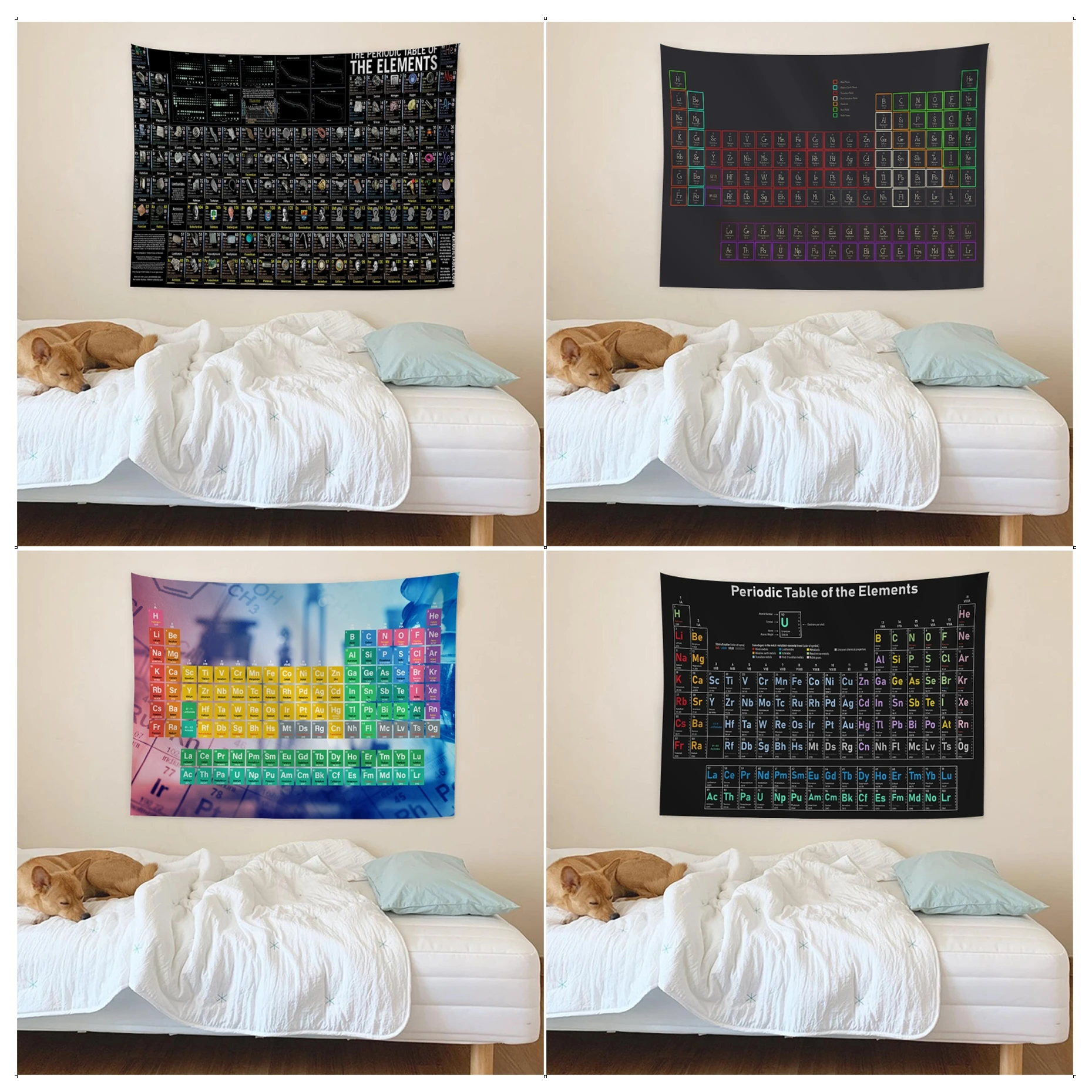 

Chemistry Periodic Table Of The Elements Tapestry Colorful Tapestry Wall Hanging Bohemian Wall Mandala Wall Hanging Sheets