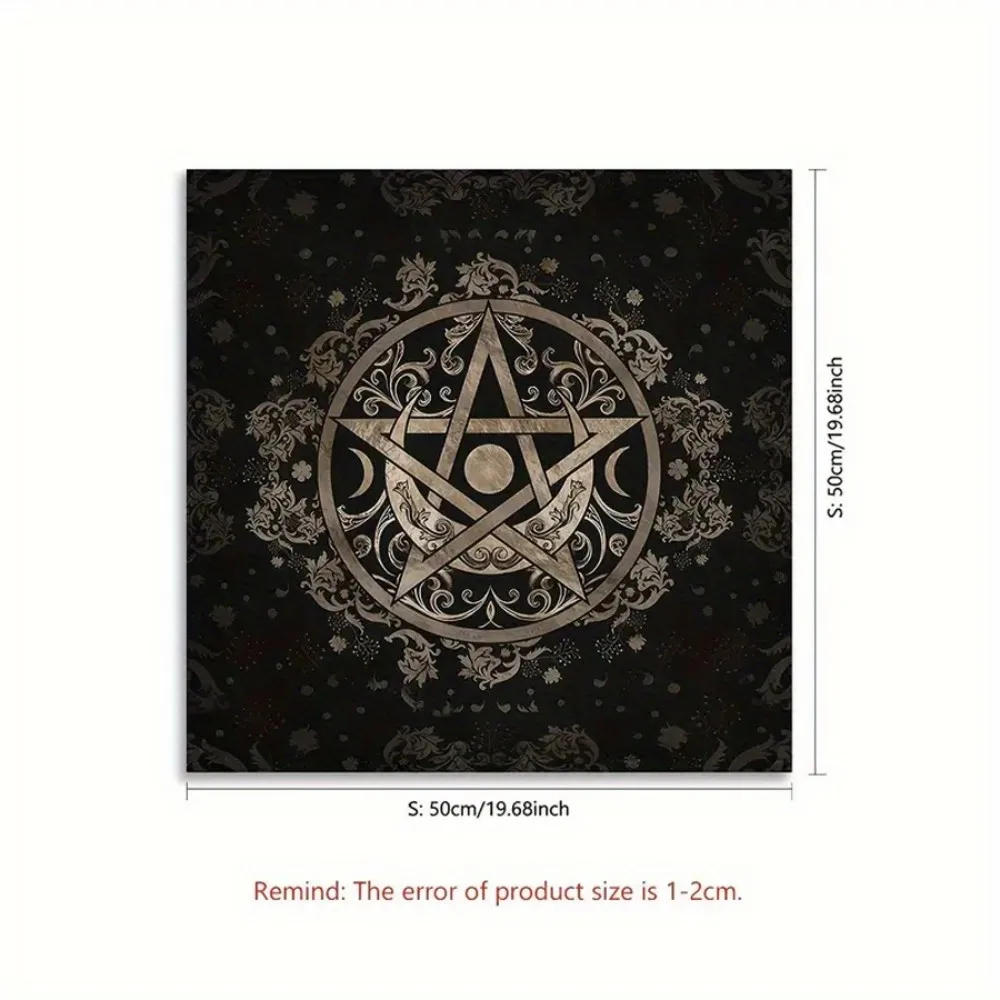 VIKAMA Spiritual Energy Symbol Altar Cloth Bari Tarot Deck Witch Astrology Black Oracle Mat Tarot Tablecloth Tarot Game Mat view 6