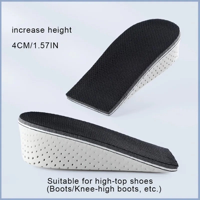 1 Pair Invisible Height Increase Insoles, Soft Breathable Memory Foam Sports Shock Absorbing for Daily Casual