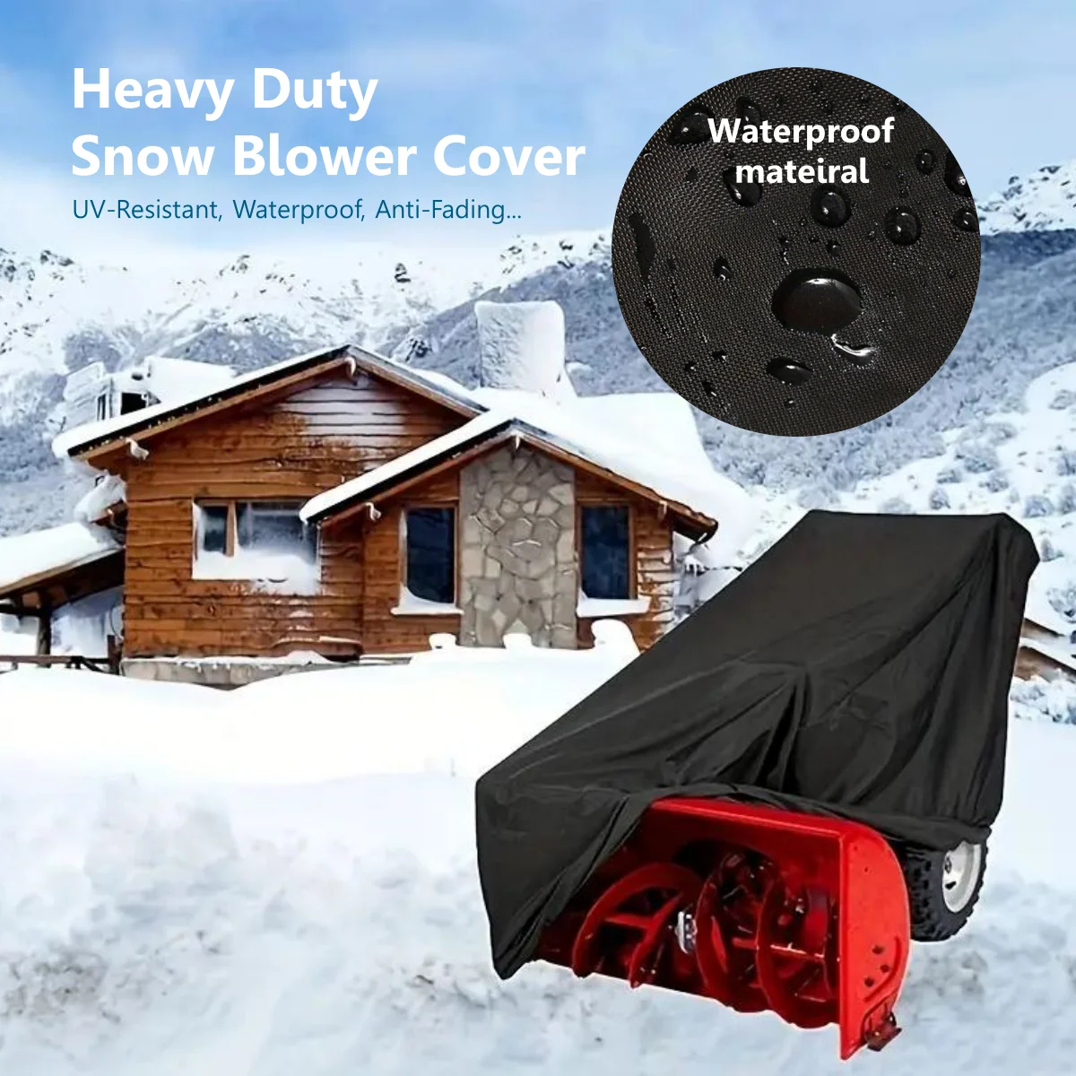 Snow Blower Cover,Snowblower Covers Waterproof Outdoor,Universal Fit Single or Two Stage Snow Blower, Toro, Honda, Ryobi, Ariens