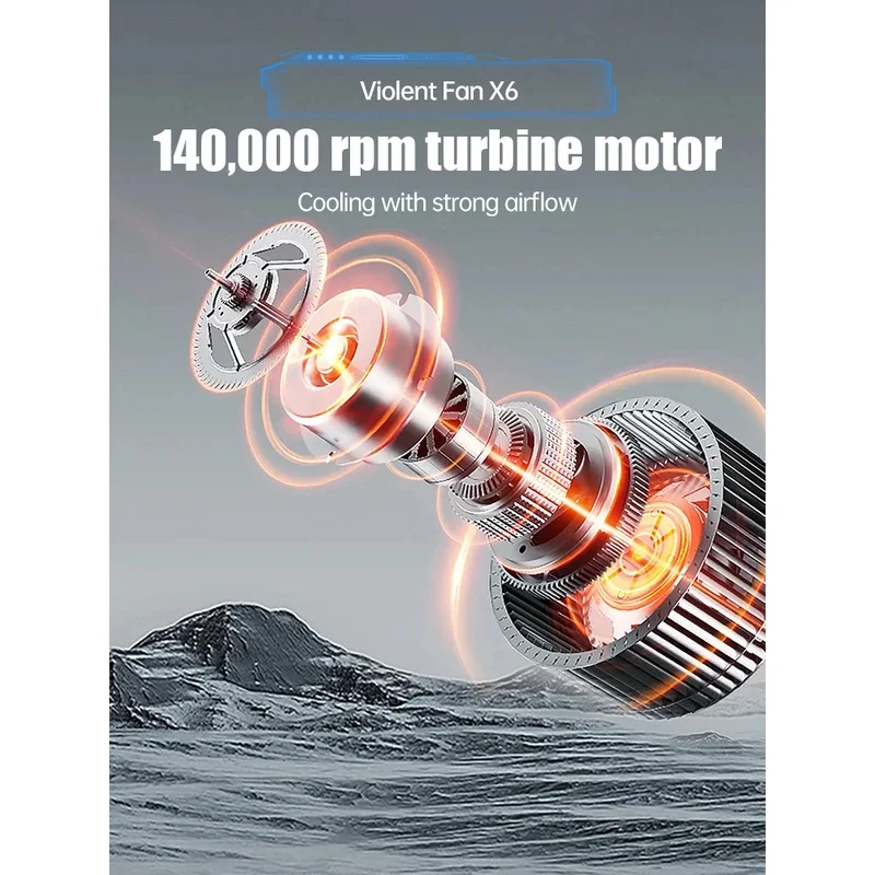 X6/x6pro منفاخ توربيني بدون فرش مروحة توربوجيت سيارة لاسلكية شقافة تنظيف أوراق الغبار تهب