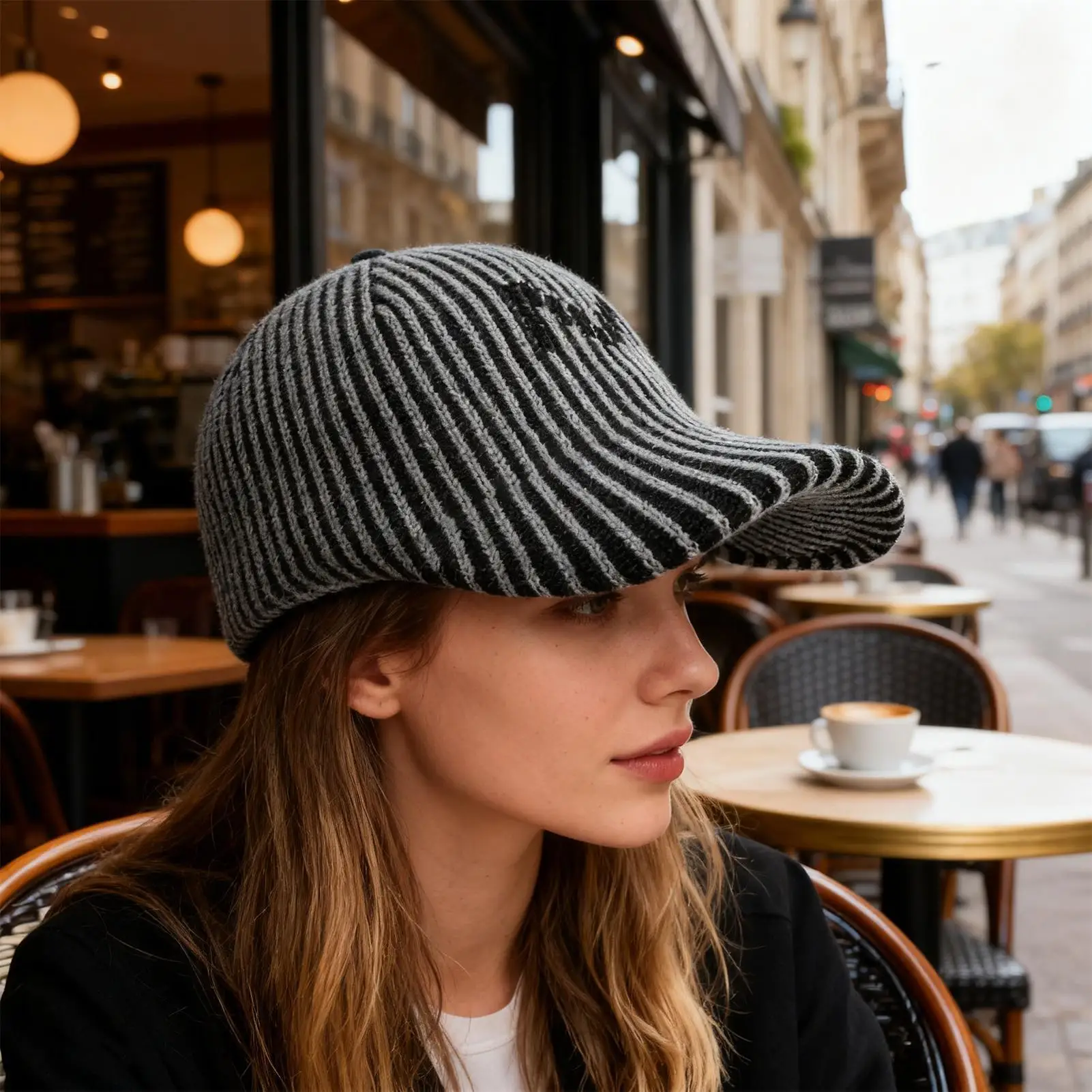 المرأة قبعة بيسبول دافئة أنيقة واسعة الصوف متماسكة المرأة قبعة بيسبول للأصدقاء المراهقين الكبار السيدات الفتيات مدرسة التنقل ركوب الدراجات