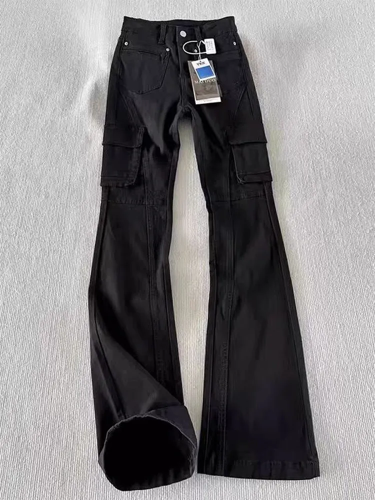 Cleanfit Camouflage Straight Leg Jeans Men's American High Street Style Slim Fit Bootcut Pants Wear Resistant mid Waist Zipper