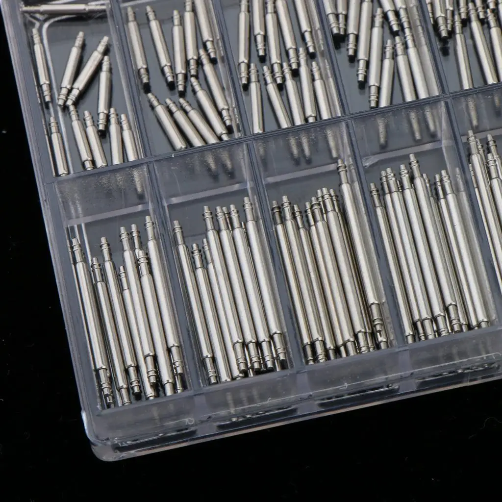 

Stainless Steel Watch Strap Spring Bars Repair Tools Assorted Pins Set for Replacing and Fixing Watch Bands