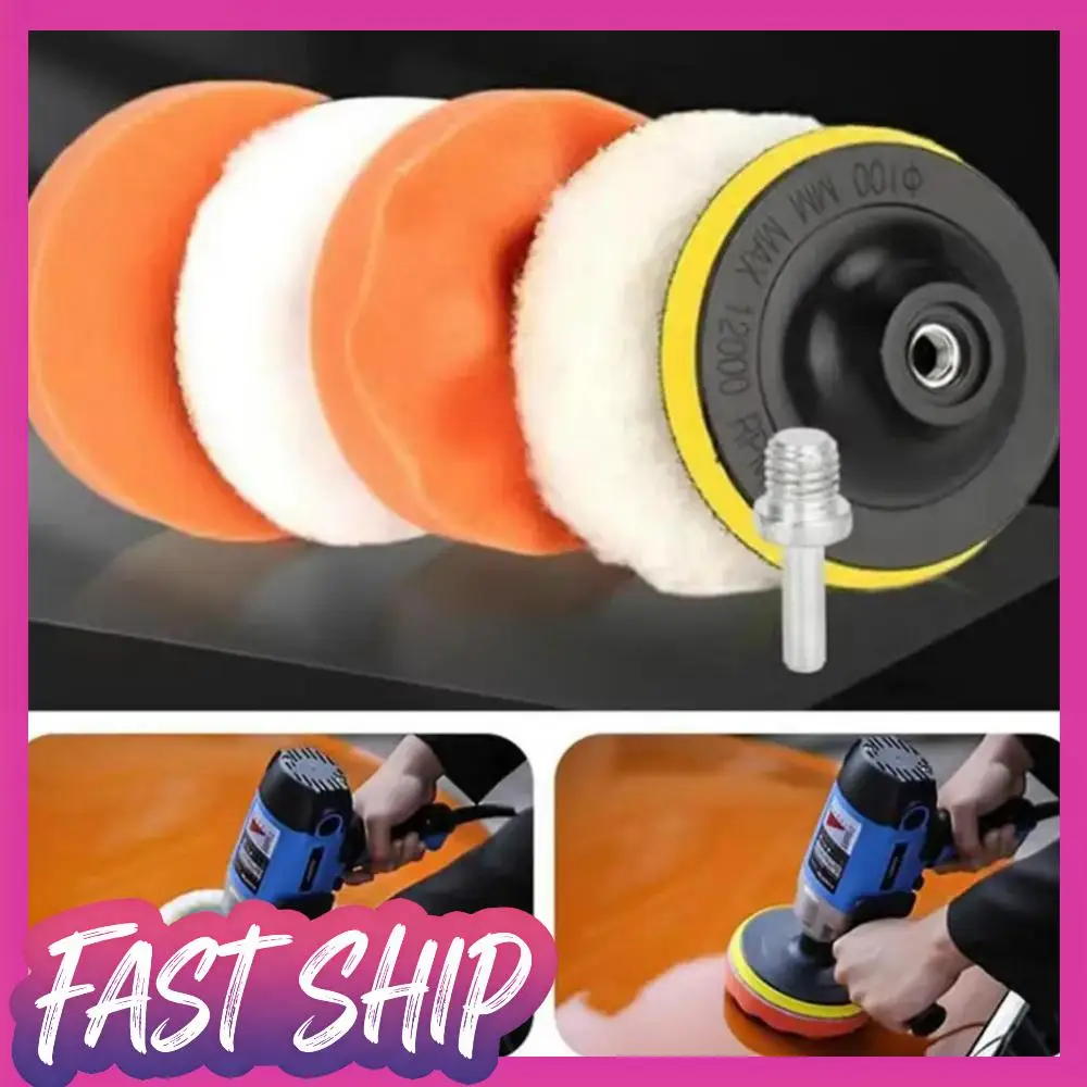 

22Pcs 3 Inch Foam Pad Buffer Kit Reusable Car Buffing Pads Sponge Foam Kit Washable Wool Fiber for Auto Polishing Sanding Waxing