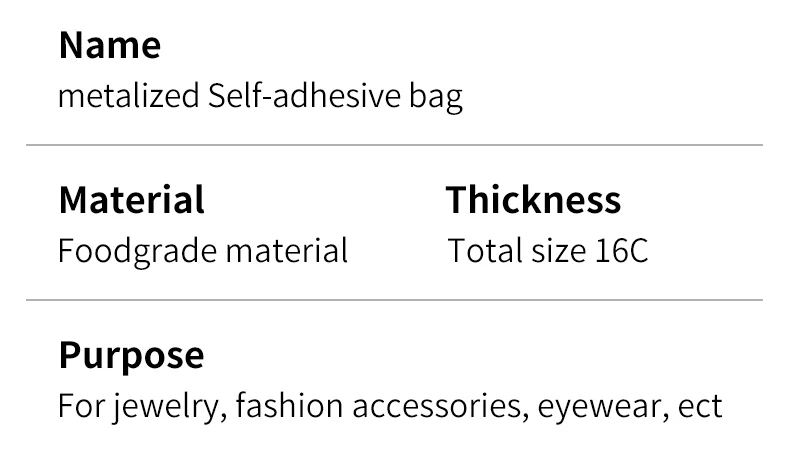 100 Stück glatte, silberne Aluminiumfolie, selbstklebende Beutel, Kunststoffverpackung, Geschenktüten, Grußkarten, Verpackung, Postkarten-Geschenktüten – Detail 4