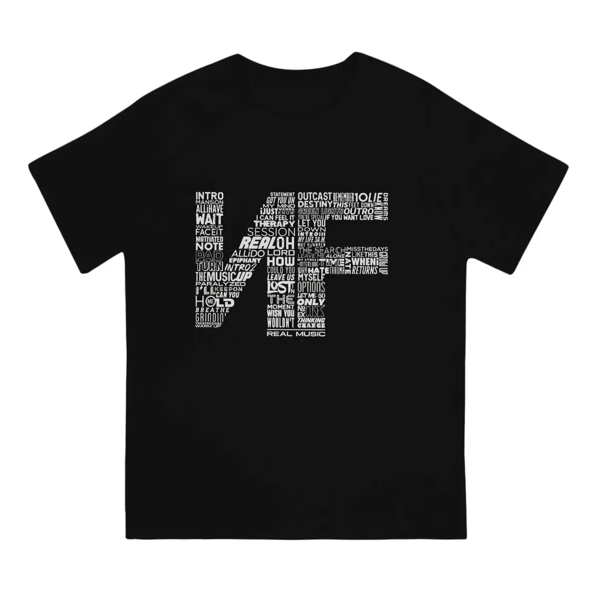 Word Collab Design Men T Shirt NF Nate John Feuerstein Humor Tees Short Sleeve Round Neck T-Shirts Cotton Gift Idea Tops