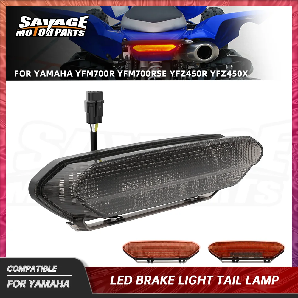 

For Yamaha Raptor 700 ATV LED Tail Brake Light Integrated Running Light YFZ450 YFM700 Motorcycle Accessories Taillight Stop Lamp