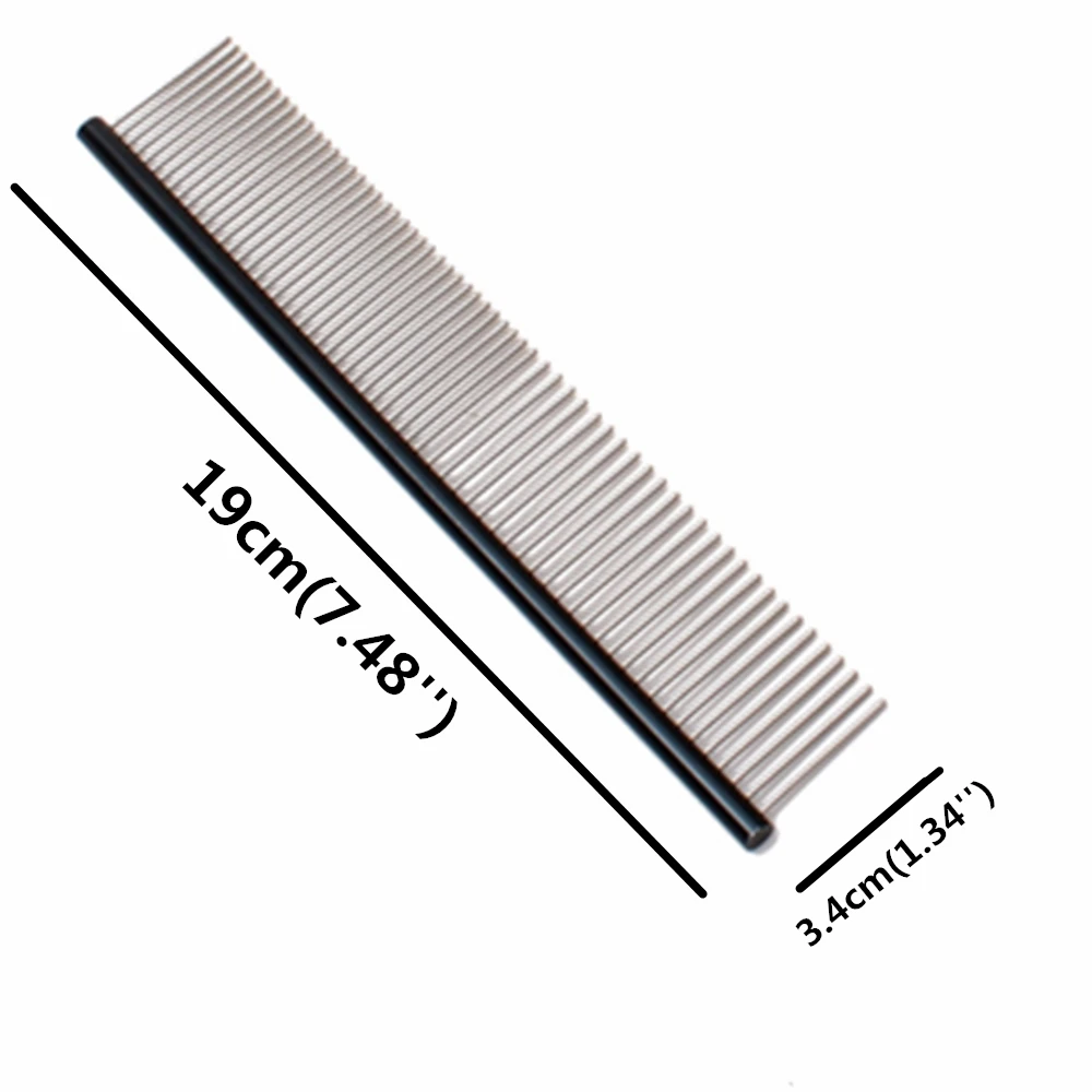 Pet Grooming Combs Aluminum Alloy Brush For Dogs Boundary Knot Massage Cat Hair Cleaning  Pointed tail Combs Crescent Combs