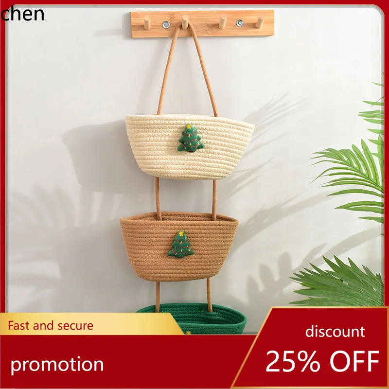 

H1 christmas tree three-tier - bedroom, living room decorative hanging basket - cute handmade flower basket - entryway hanging